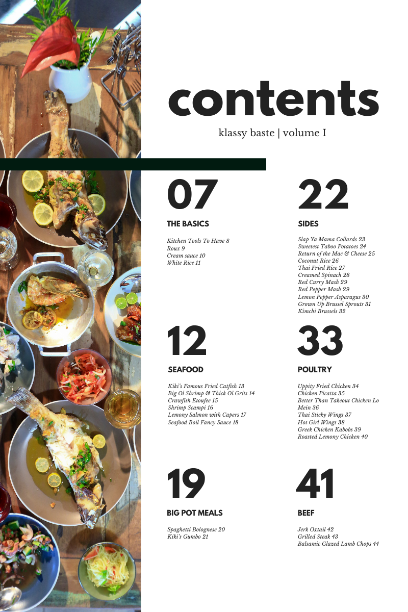 Klassy Baste Cookbook Volume 1